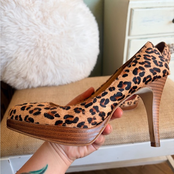 🖤Y2K🤎 BAKERS vintage Leopard Print Platform Pumps - Women - Picture 3 of 13